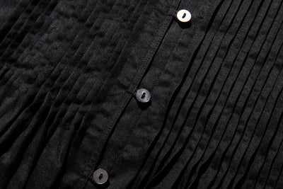 ふんわりAラインが可愛い！ 風通し良く夏らしい麻ブラウス ピンタック入りブラウス　　250422