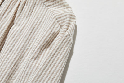 年中着回し可能　ストライプワンピース　コットンリネン 　チュニック 　 250417