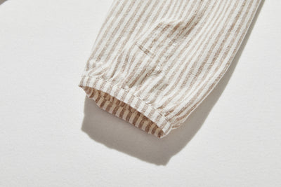 年中着回し可能　ストライプワンピース　コットンリネン 　チュニック 　 250417