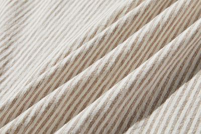 年中着回し可能　ストライプワンピース　コットンリネン 　チュニック 　 250417