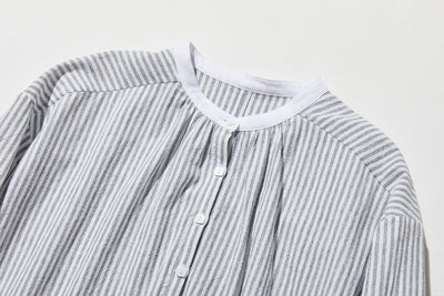 年中着回し可能　ストライプワンピース　コットンリネン 　チュニック 　 250417