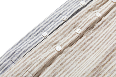 年中着回し可能　ストライプワンピース　コットンリネン 　チュニック 　 250417