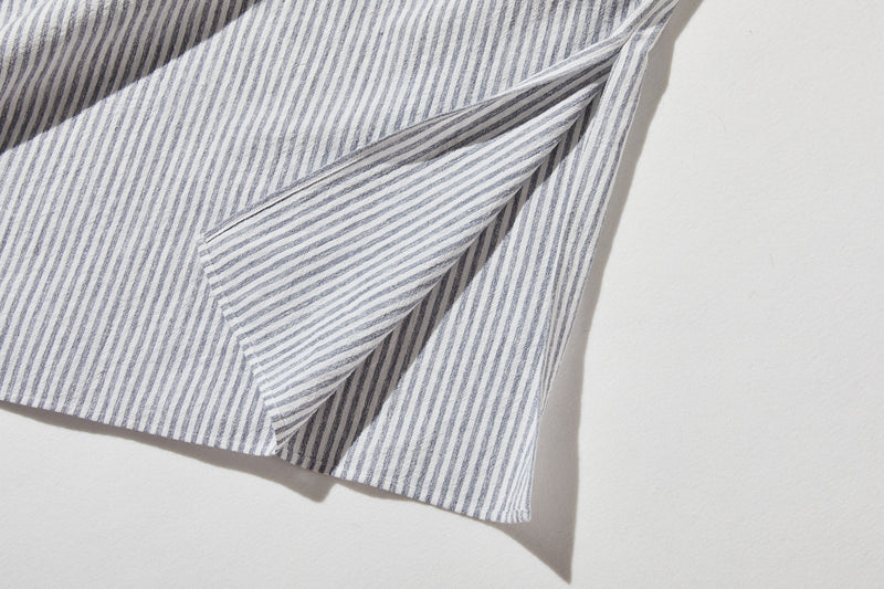 年中着回し可能　ストライプワンピース　コットンリネン 　チュニック 　 250417