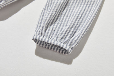 年中着回し可能　ストライプワンピース　コットンリネン 　チュニック 　 250417