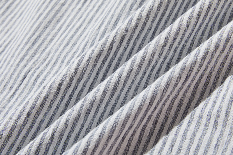 年中着回し可能　ストライプワンピース　コットンリネン 　チュニック 　 250417