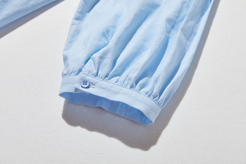 表情を豊かに魅せてくれるピンタック入りブラウス　7分袖　コットンリネン 250425