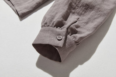 ふんわりアシンメトリー 麻100％カーディガン　長袖ブラウス　　250814