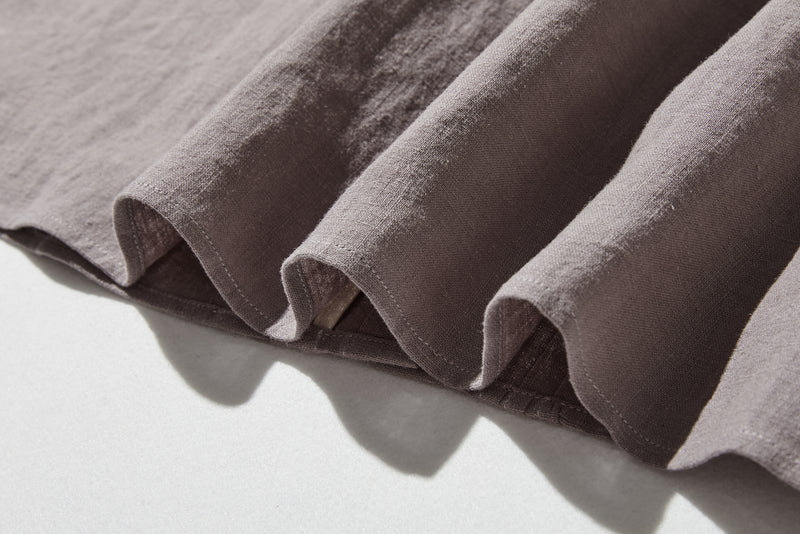 ふんわりアシンメトリー 麻100％カーディガン　長袖ブラウス　　250814