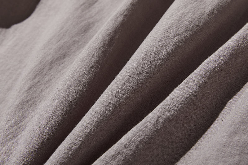 ふんわりアシンメトリー 麻100％カーディガン　長袖ブラウス　　250814