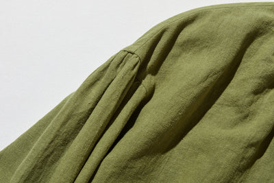 ふんわりアシンメトリー 麻100％カーディガン　長袖ブラウス　　250814