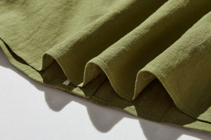 ふんわりアシンメトリー 麻100％カーディガン　長袖ブラウス　　250814