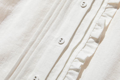 ふんわりアシンメトリー 麻100％カーディガン　長袖ブラウス　　250814