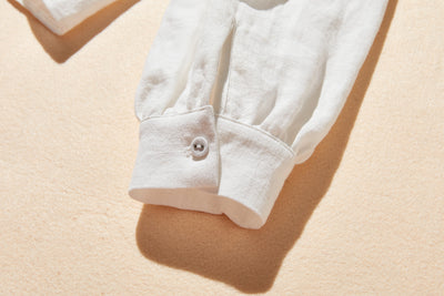 ふんわりアシンメトリー 麻100％カーディガン　長袖ブラウス　　250814