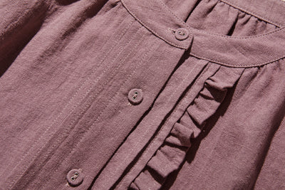 ふんわりアシンメトリー 麻100％カーディガン　長袖ブラウス　　250814