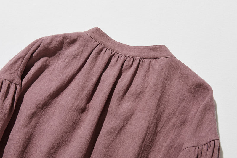 ふんわりアシンメトリー 麻100％カーディガン　長袖ブラウス　　250814