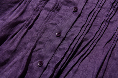 日常に彩りを添えるリネン シャツブラウス　長袖シャツ　リネン100％　　250813