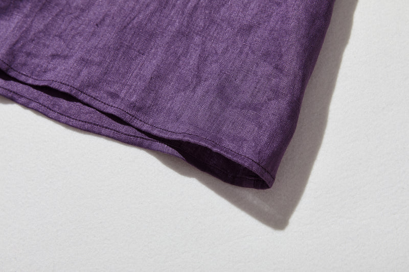 日常に彩りを添えるリネン シャツブラウス　長袖シャツ　リネン100％　　250813