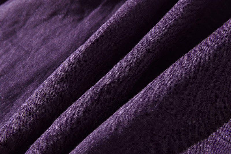 日常に彩りを添えるリネン シャツブラウス　長袖シャツ　リネン100％　　250813