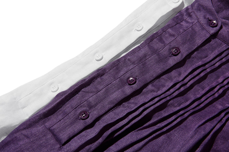 日常に彩りを添えるリネン シャツブラウス　長袖シャツ　リネン100％　　250813