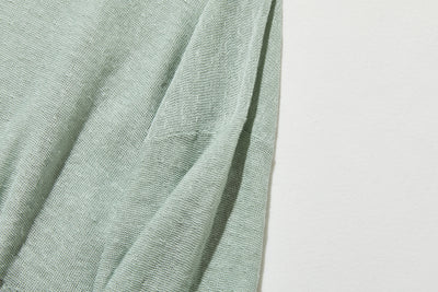 【特別価格】通年快適プルオーバー リネン100％　９分袖リネンニット　250508