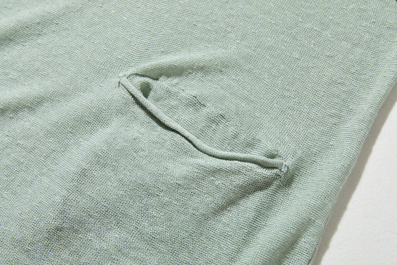 【特別価格】通年快適プルオーバー リネン100％　９分袖リネンニット　250508