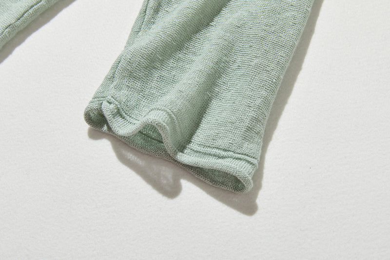 【特別価格】通年快適プルオーバー リネン100％　９分袖リネンニット　250508