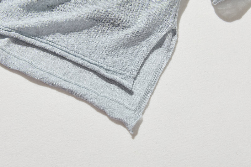 【特別価格】通年快適プルオーバー リネン100％　９分袖リネンニット　250508