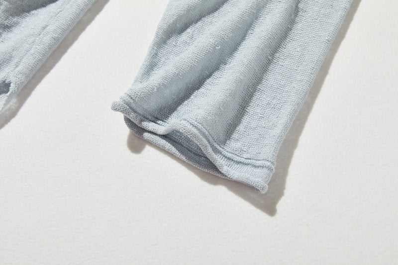 【特別価格】通年快適プルオーバー リネン100％　９分袖リネンニット　250508