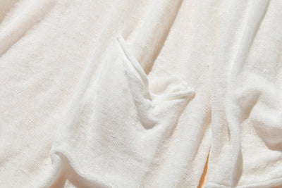 【特別価格】通年快適プルオーバー リネン100％　９分袖リネンニット　250508