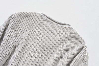 寬鬆的珠地網眼針織開襟衫，可隨意穿著 250203