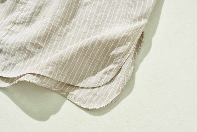 A sophisticated shirt dress made from 100% linen with long sleeves. Product code: 240904 