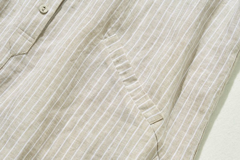 A sophisticated shirt dress made from 100% linen with long sleeves. Product code: 240904 