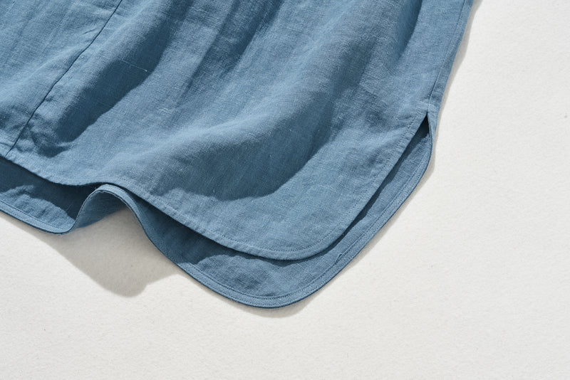 A sophisticated shirt dress made from 100% linen with long sleeves. Product code: 240904 