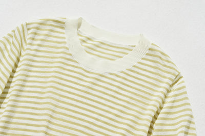 期間內10%折扣★經防紫外線加工，即使在盛夏也倍感舒適！條紋針織 夏季針織 240515