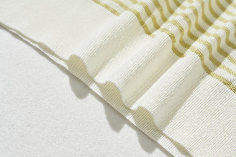 期間內10%折扣★經防紫外線加工，即使在盛夏也倍感舒適！條紋針織 夏季針織 240515