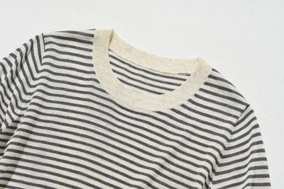 期間內10%折扣★經防紫外線加工，即使在盛夏也倍感舒適！條紋針織 夏季針織 240515