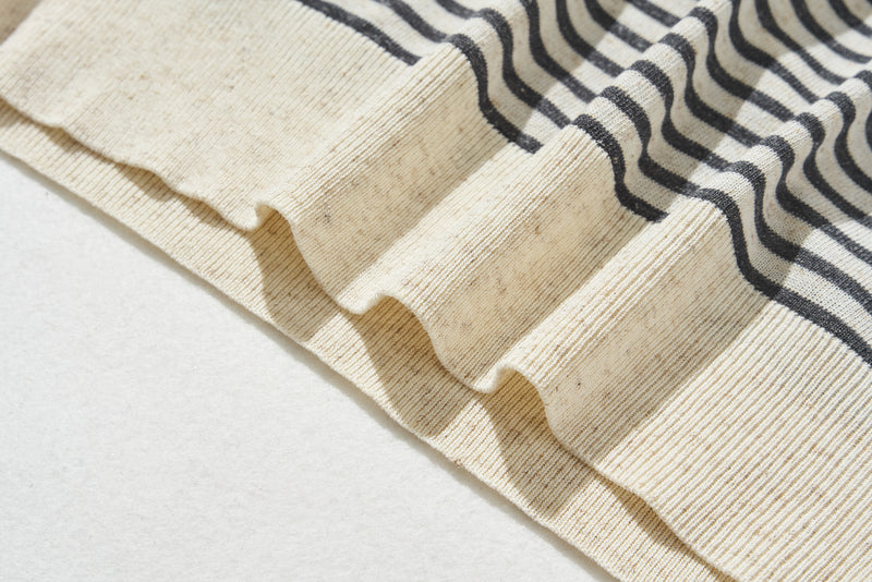 期間內10%折扣★經防紫外線加工，即使在盛夏也倍感舒適！條紋針織 夏季針織 240515