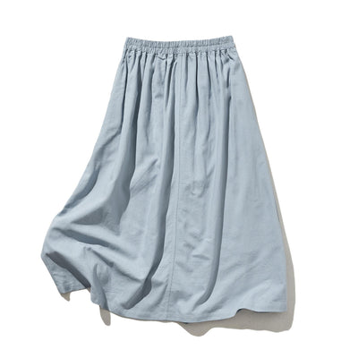 A beautiful skirt with a soft, flowing, and beautiful drape. Cotton linen skirt. Long skirt 210807