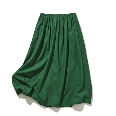 A beautiful skirt with a soft, flowing, and beautiful drape. Cotton linen skirt. Long skirt 210807