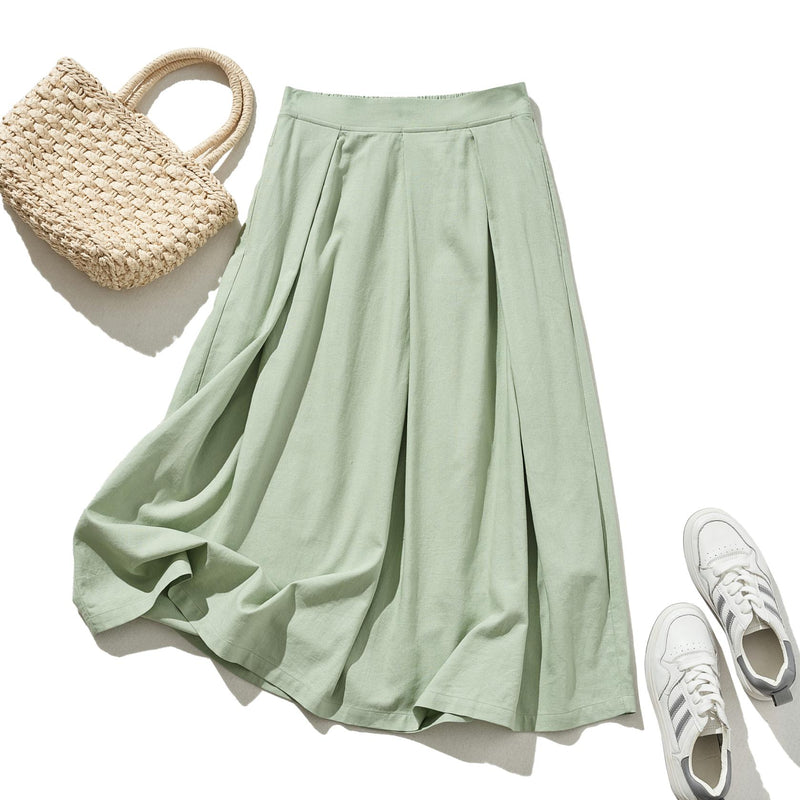 A beautiful skirt with a soft, flowing, and beautiful drape. Cotton linen skirt. Long skirt 210807