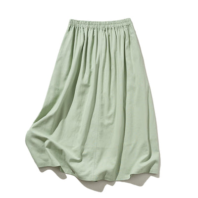 A beautiful skirt with a soft, flowing, and beautiful drape. Cotton linen skirt. Long skirt 210807