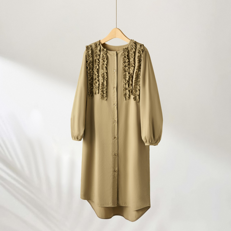 一款能滿足您時尚品味的荷葉邊設計外套。