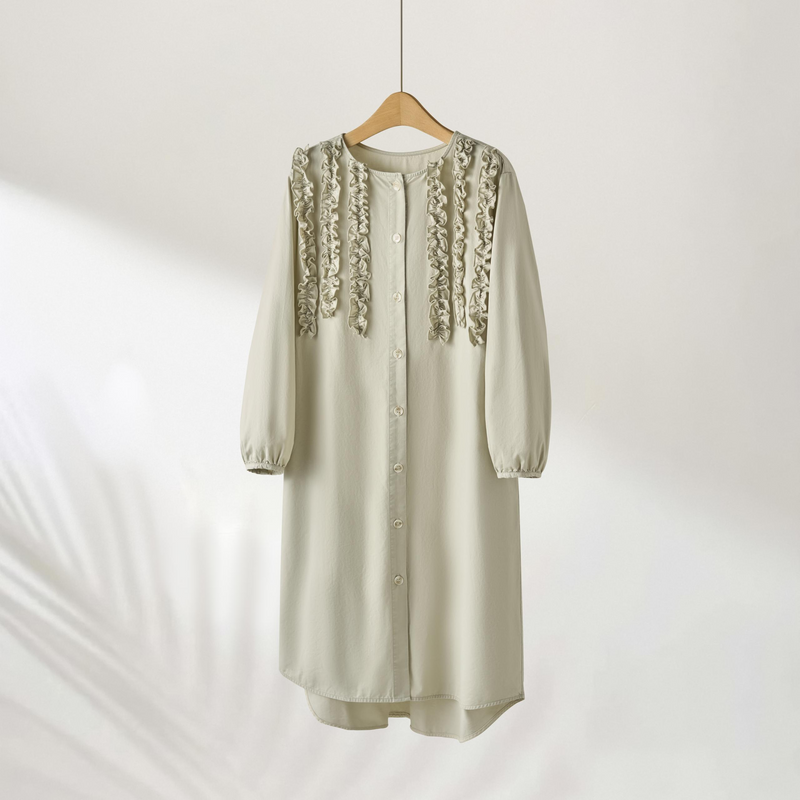 一款能滿足您時尚品味的荷葉邊設計外套。