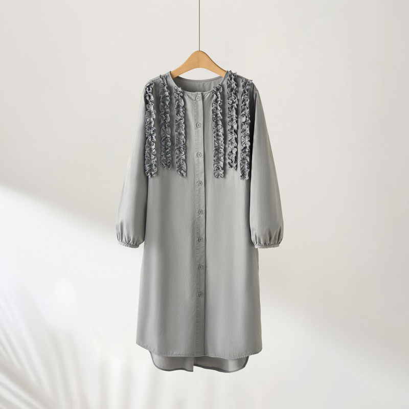 一款能滿足您時尚品味的荷葉邊設計外套。