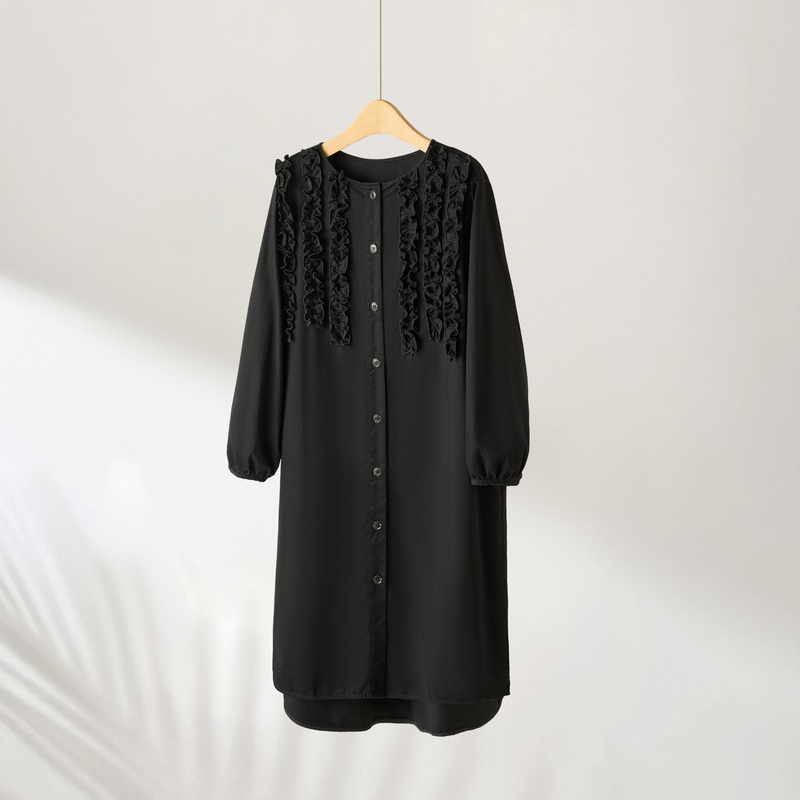 一款能滿足您時尚品味的荷葉邊設計外套。