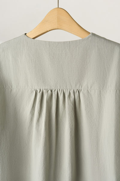 值得信賴的一件長袖襯衫上衣亞麻混紡 240923