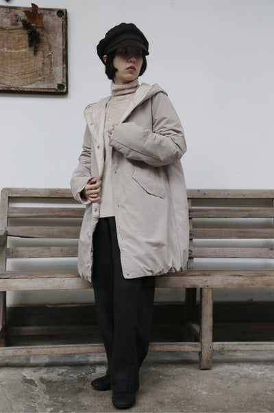 1枚で2つの魅力！ふんわりショールカラー　リバーシブルダウン　ダウンコート　 251108