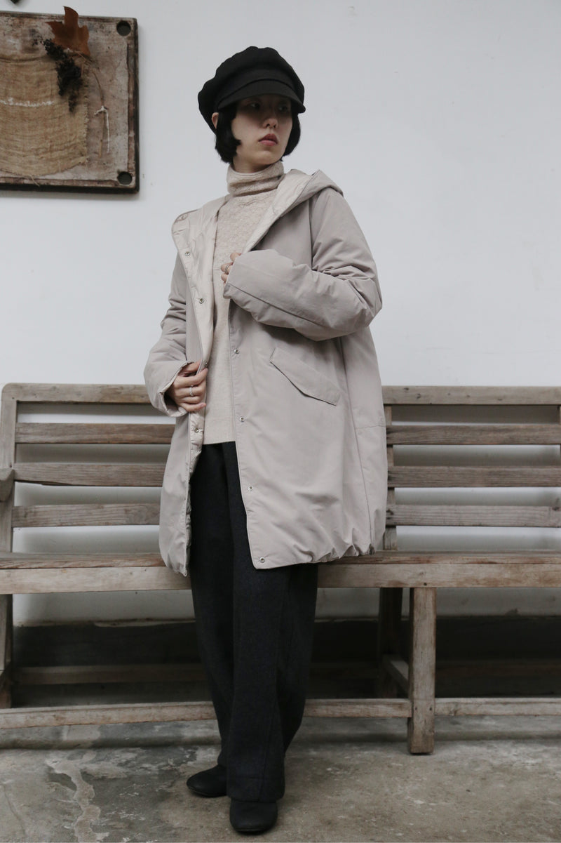 1枚で2つの魅力！ふんわりショールカラー　リバーシブルダウン　ダウンコート　 251108