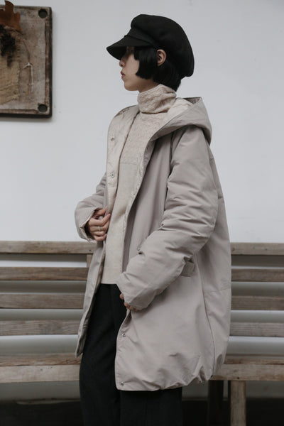 1枚で2つの魅力！ふんわりショールカラー　リバーシブルダウン　ダウンコート　 251108