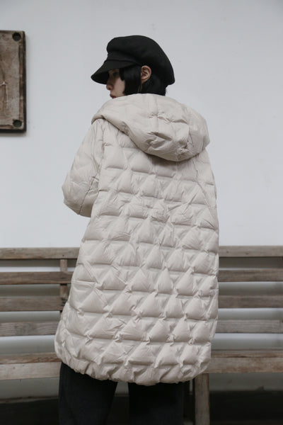 1枚で2つの魅力！ふんわりショールカラー　リバーシブルダウン　ダウンコート　 251108